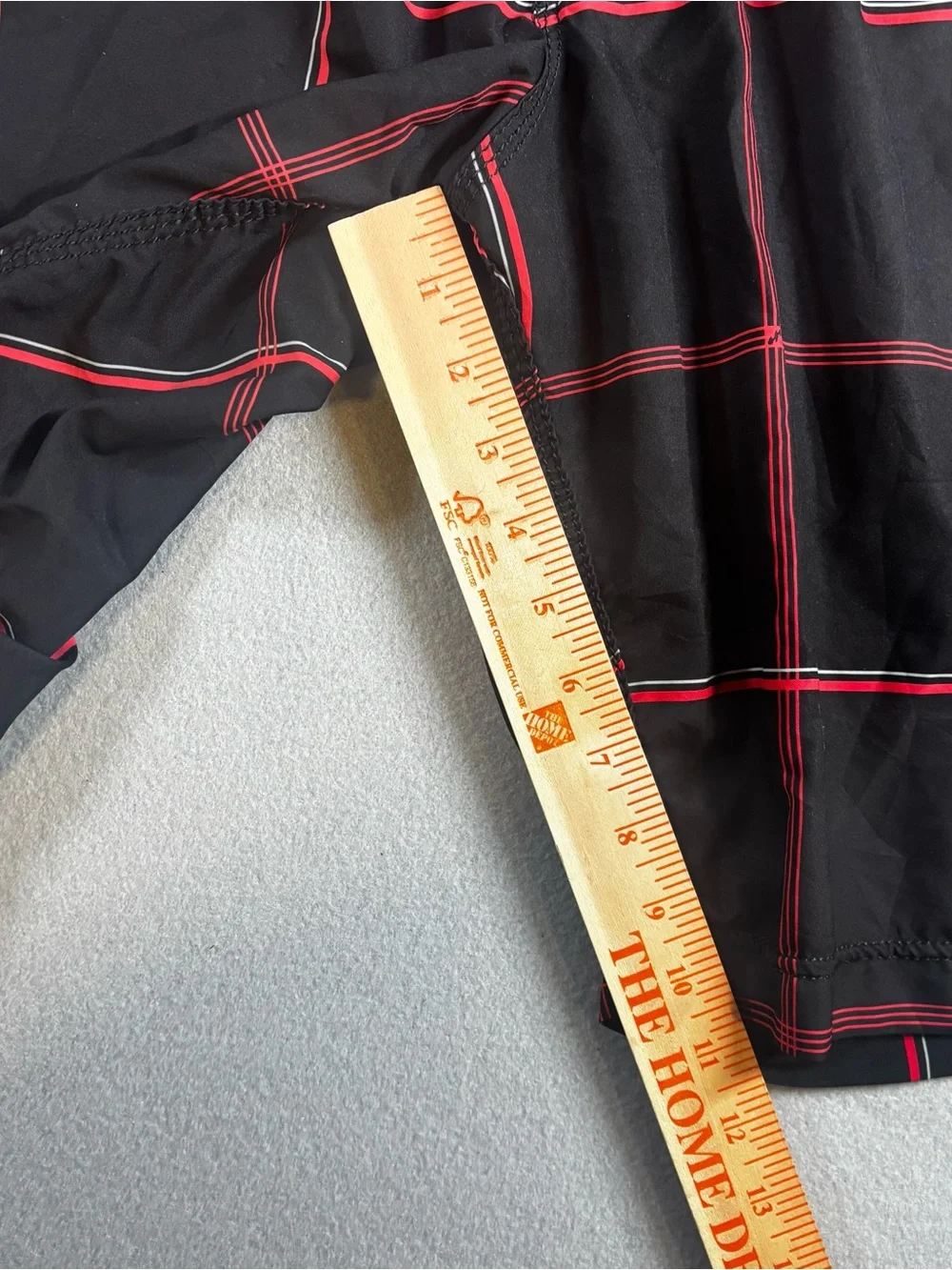 Billabong Y2K Black Swim Board Shorts with Red Grid Vintage